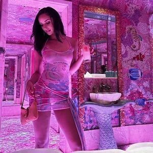 EGO mesh printed dress